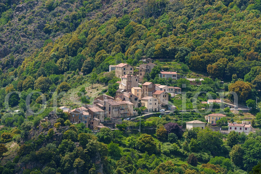 Castellare-di-Mercurio – Photo d’art du village corse | Papier, plexi Ref.16 corsevision