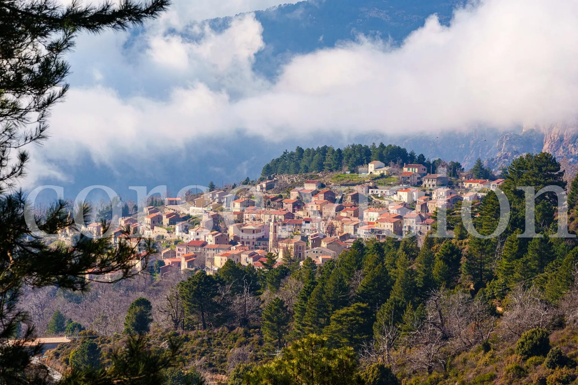 Evisa, balcon sur les montagnes corses – Photo d’art authentique pour décoration ou collection Ref.49 corsevision