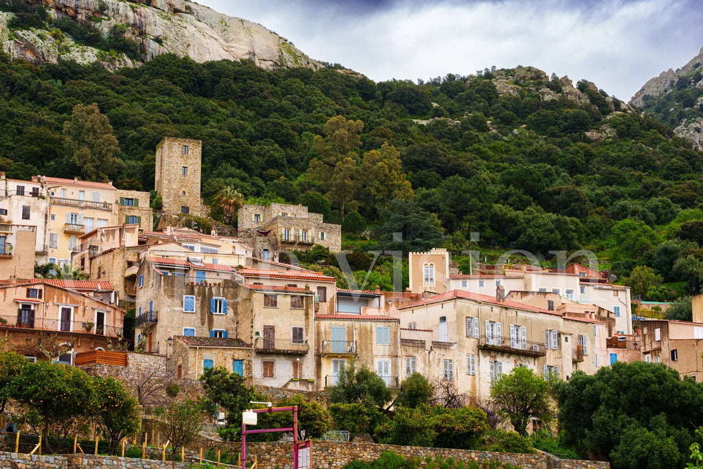 Lumio – Photo d’art du village corse (papier, plexi) Ref.7 corsevision
