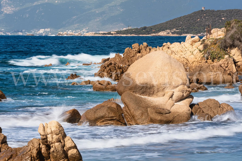 Photo d’art du bord de mer à la plage de Mare e Sole – Corse-du-Sud – Tirage papier & plexiglas Ref.86 corsevision