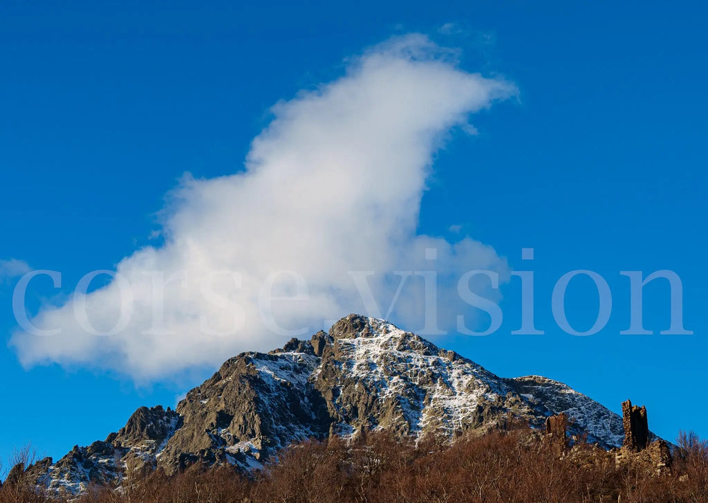 Montagnes enneigées de Vizzavona – Photo d’art (papier, plexi) Ref.82 corsevision