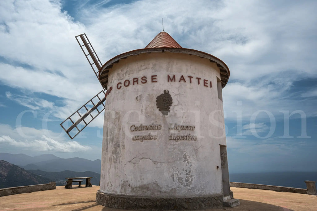 Moulin Mattei au Cap Corse – Photo d’art emblématique (papier, plexi) Réf.2 corsevision