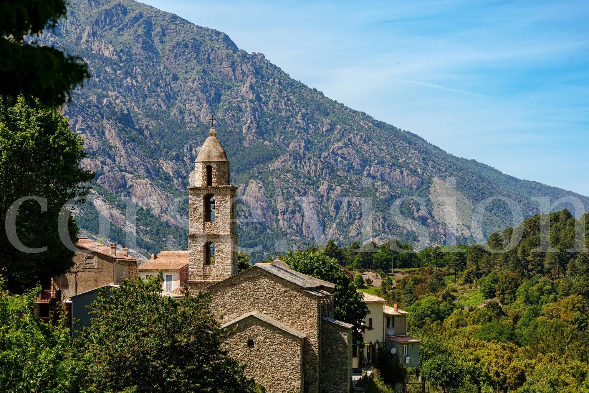 Muracciole, village corse au cœur des montagnes – Photo d’art en tirage papier ou plexiglas Ref.40 corsevision
