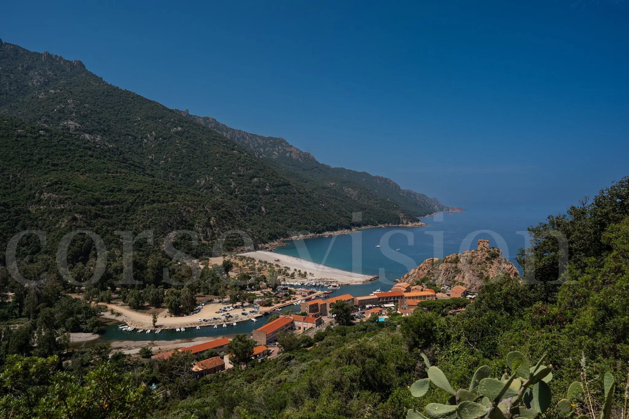 Porto Corse et sa plage – Photo d’art (papier, plexi) Ref.58 corsevision