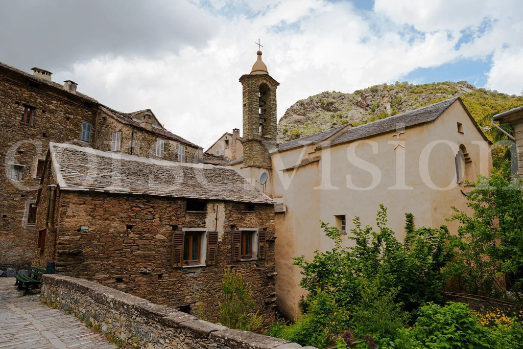 Saliceto, village corse authentique – Photo d’art en tirage papier ou plexiglas Ref.25 corsevision