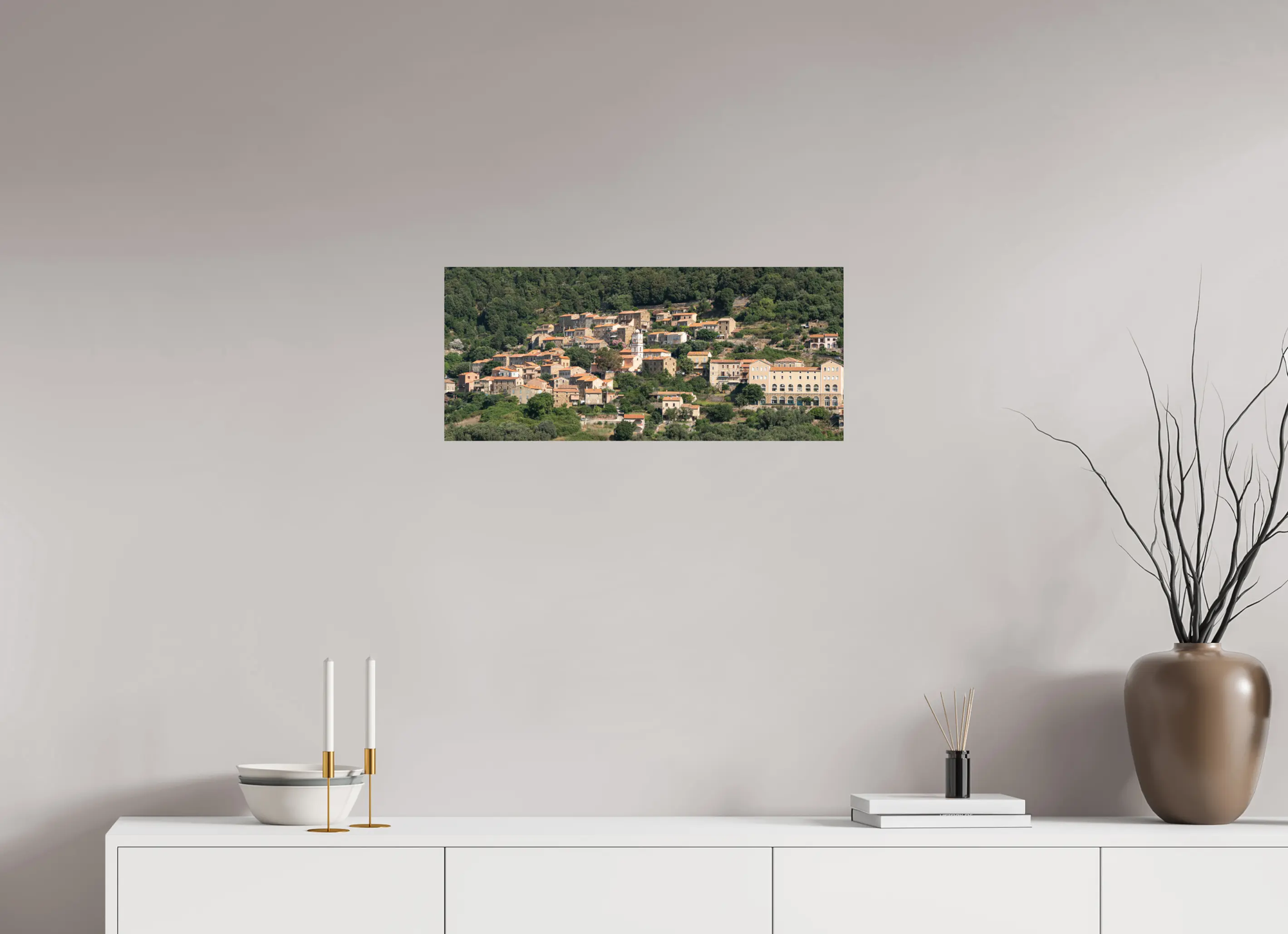 Photo d’Art du Village d’Ota en Corse – Architecture Traditionnelle en HD | Décoration Murale Authentique Ref.35 corsevision