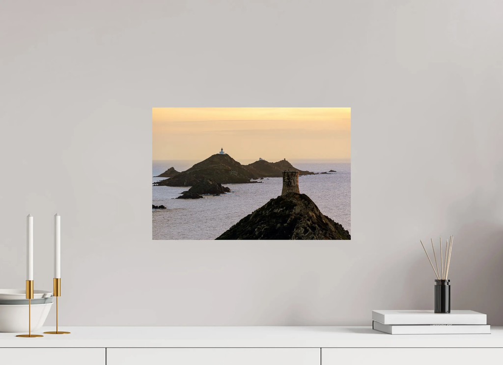 Coucher de soleil sur les Îles Sanguinaires – Corse – Photo d’art (papier, plexi) Ref.57 corsevision