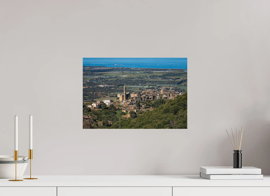 Venzolasca, village corse avec vue sur mer – Photo d’art en tirage papier ou plexiglas Ref.22 corsevision