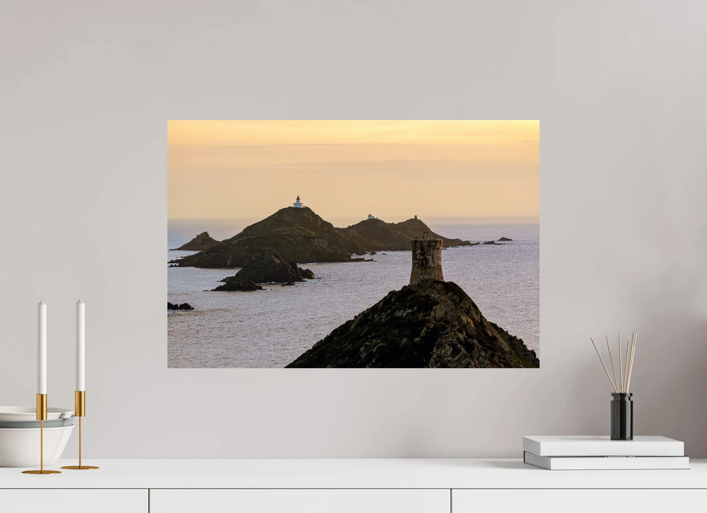 Coucher de soleil sur les Îles Sanguinaires – Corse – Photo d’art (papier, plexi) Ref.57 corsevision