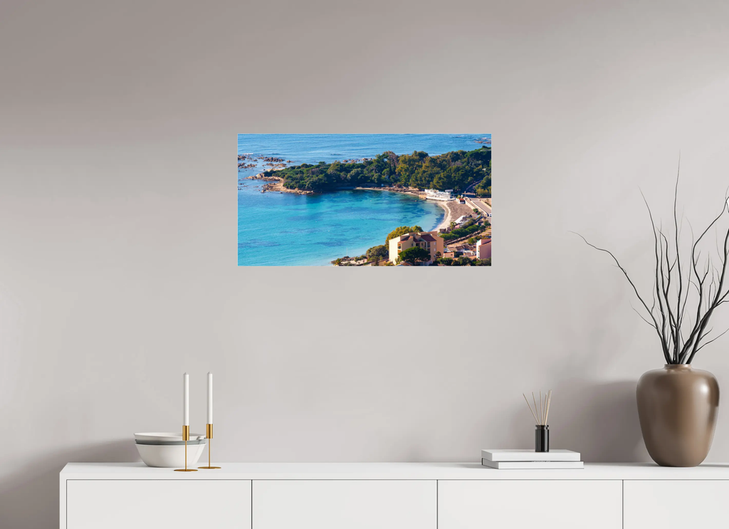 Plage de Marinella – Route des Sanguinaires, Corse (photo d’art : papier, plexi) Ref.70 corsevision
