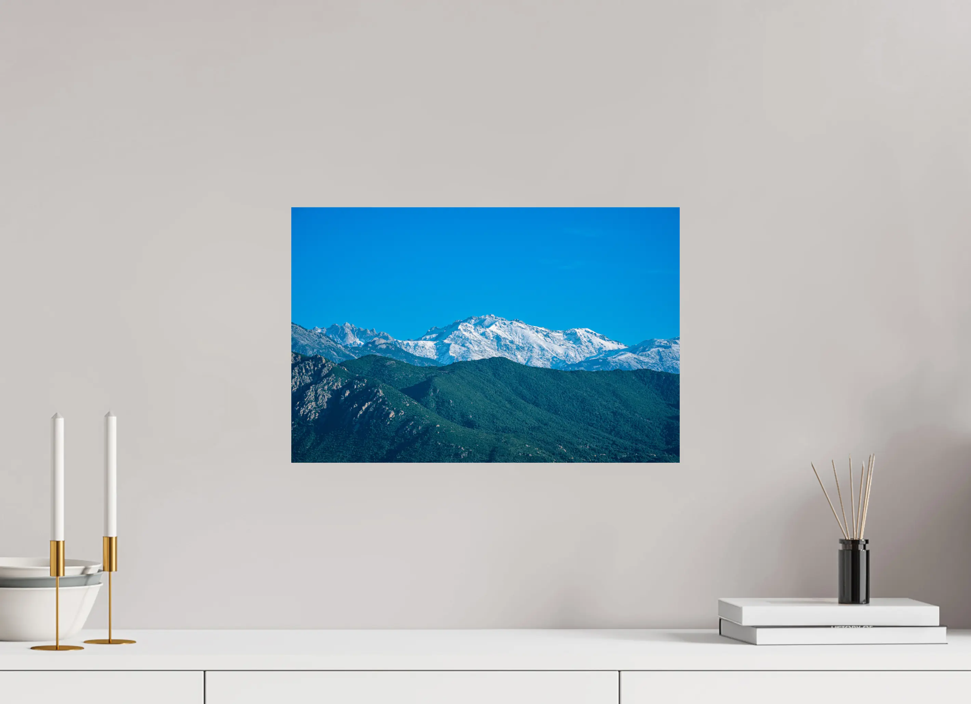 Montagnes corses enneigées – photo d’art hivernale (numérique, papier, plexi) Réf.1 corsevision