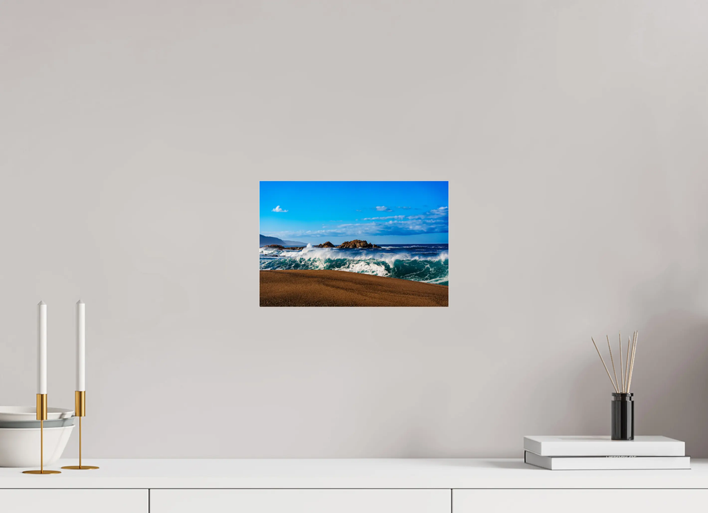 Plage du Liamone – Photo d’art de vagues spectaculaires en Corse (papier, plexi) Ref.66 corsevision