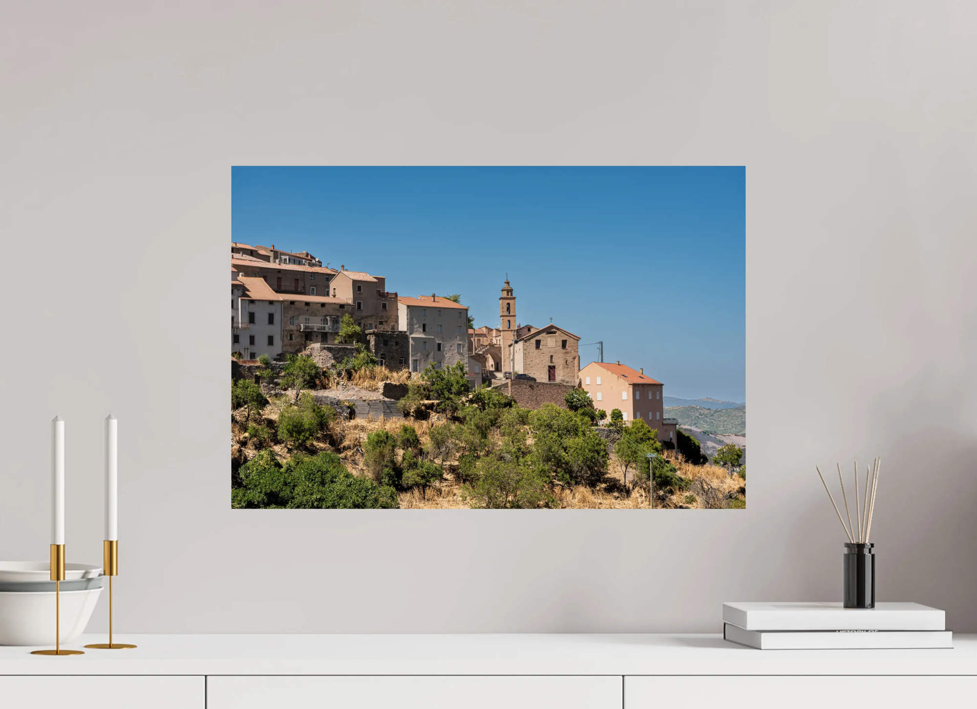 Castifao – Photo d’art du village corse (papier, plexi) Réf.13 corsevision