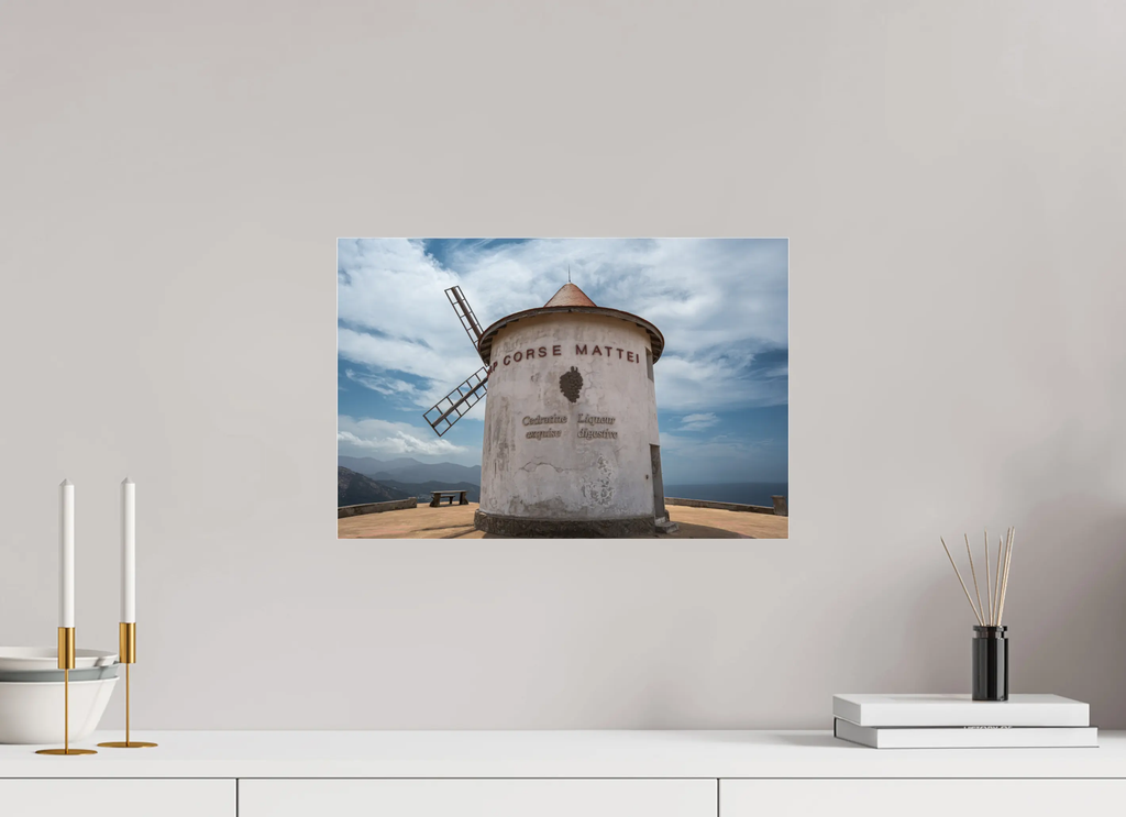 Moulin Mattei au Cap Corse – Photo d’art emblématique (papier, plexi) Réf.2 corsevision