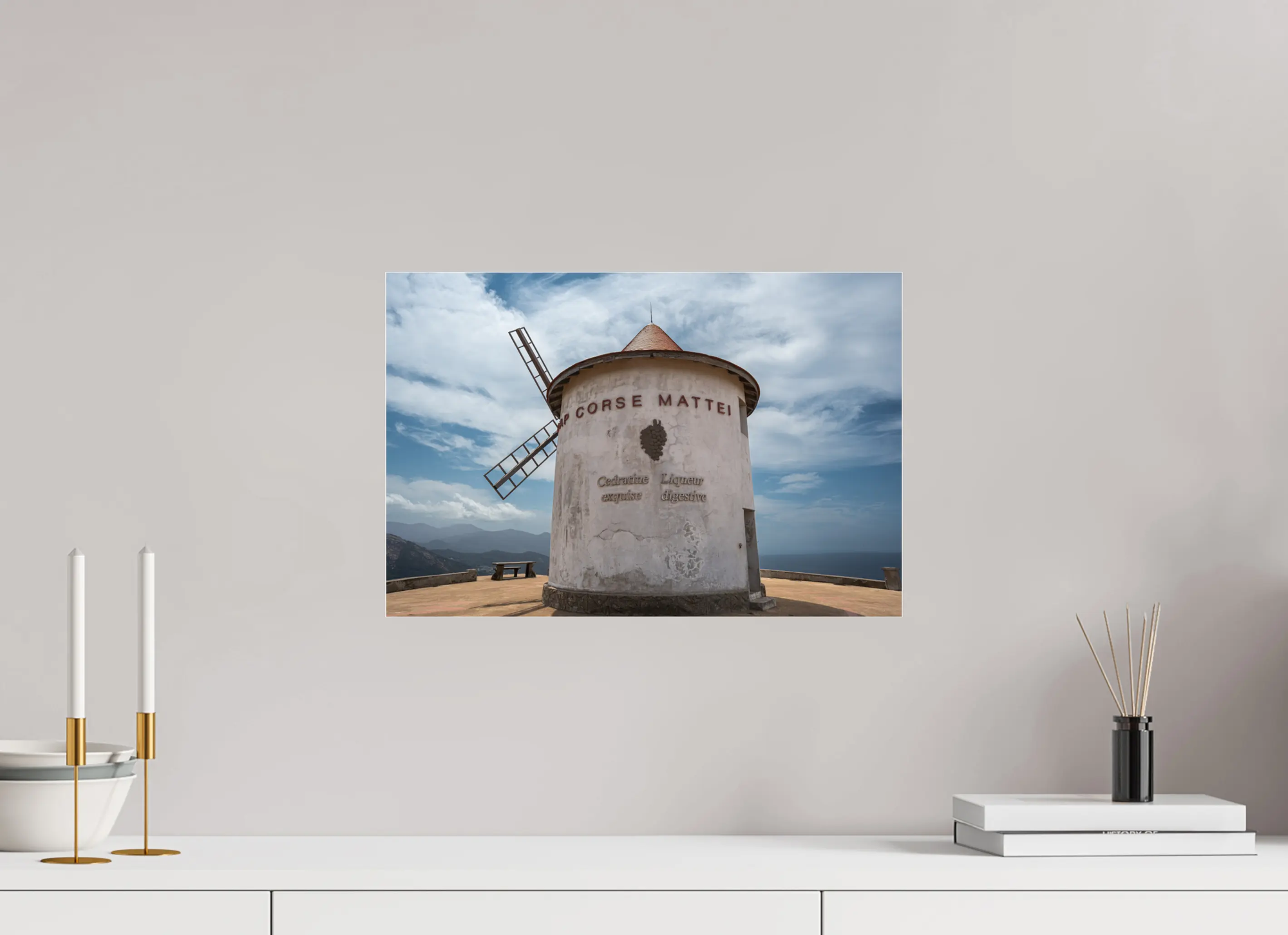 Moulin Mattei au Cap Corse – Photo d’art emblématique (papier, plexi) Réf.2 corsevision