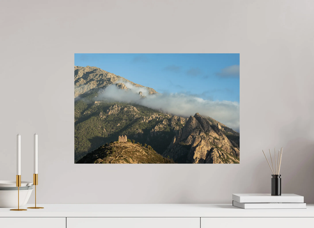 60 x 40 cm, Tirage photo sur Fuji Crystal DP Fortin de Pasciola – Photo d’art du patrimoine corse (papier, plexi) Ref.110