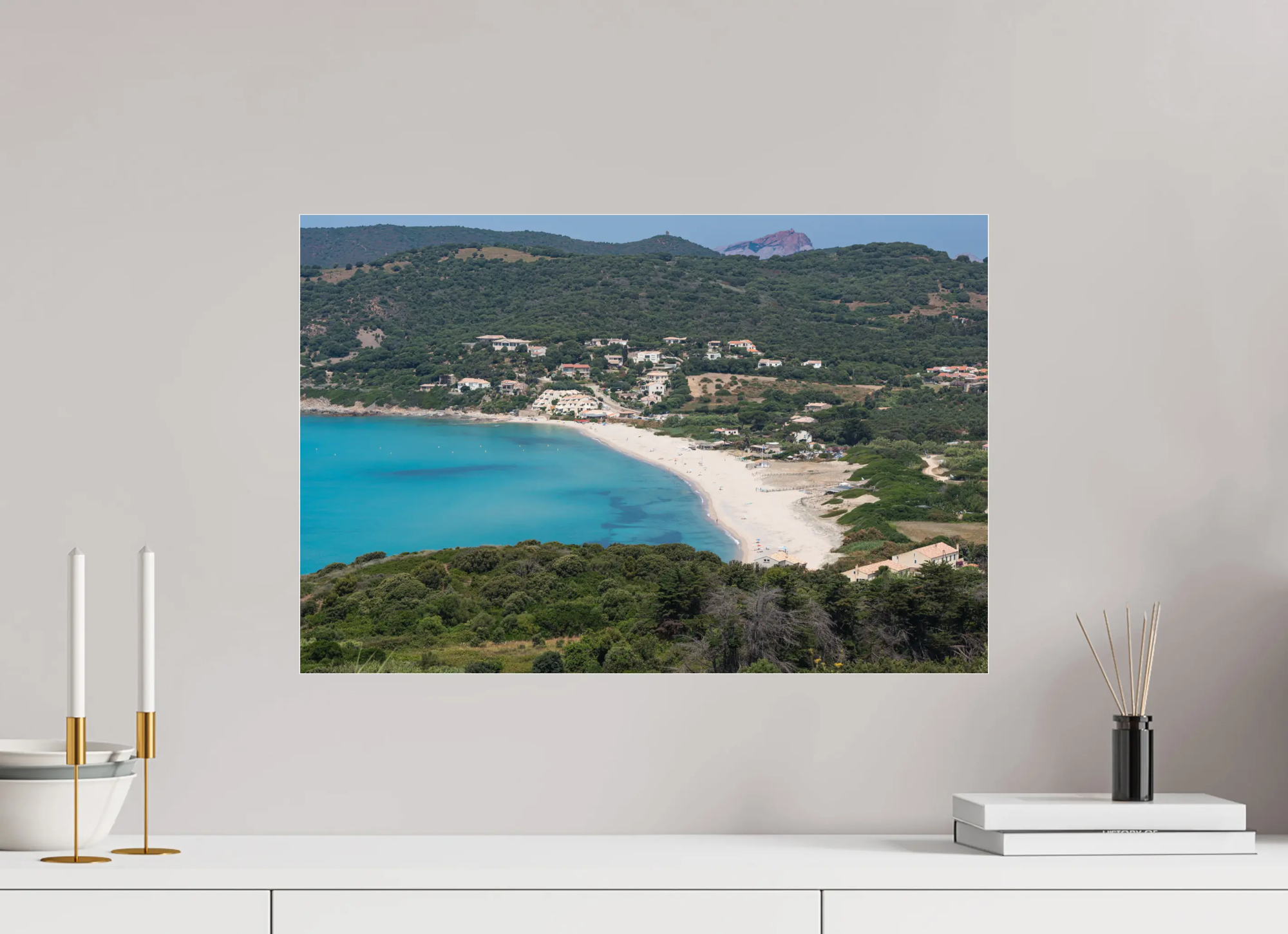 Plage de Péru – Cargèse en Corse (photo d’art : papier, plexi) Ref.69 corsevision