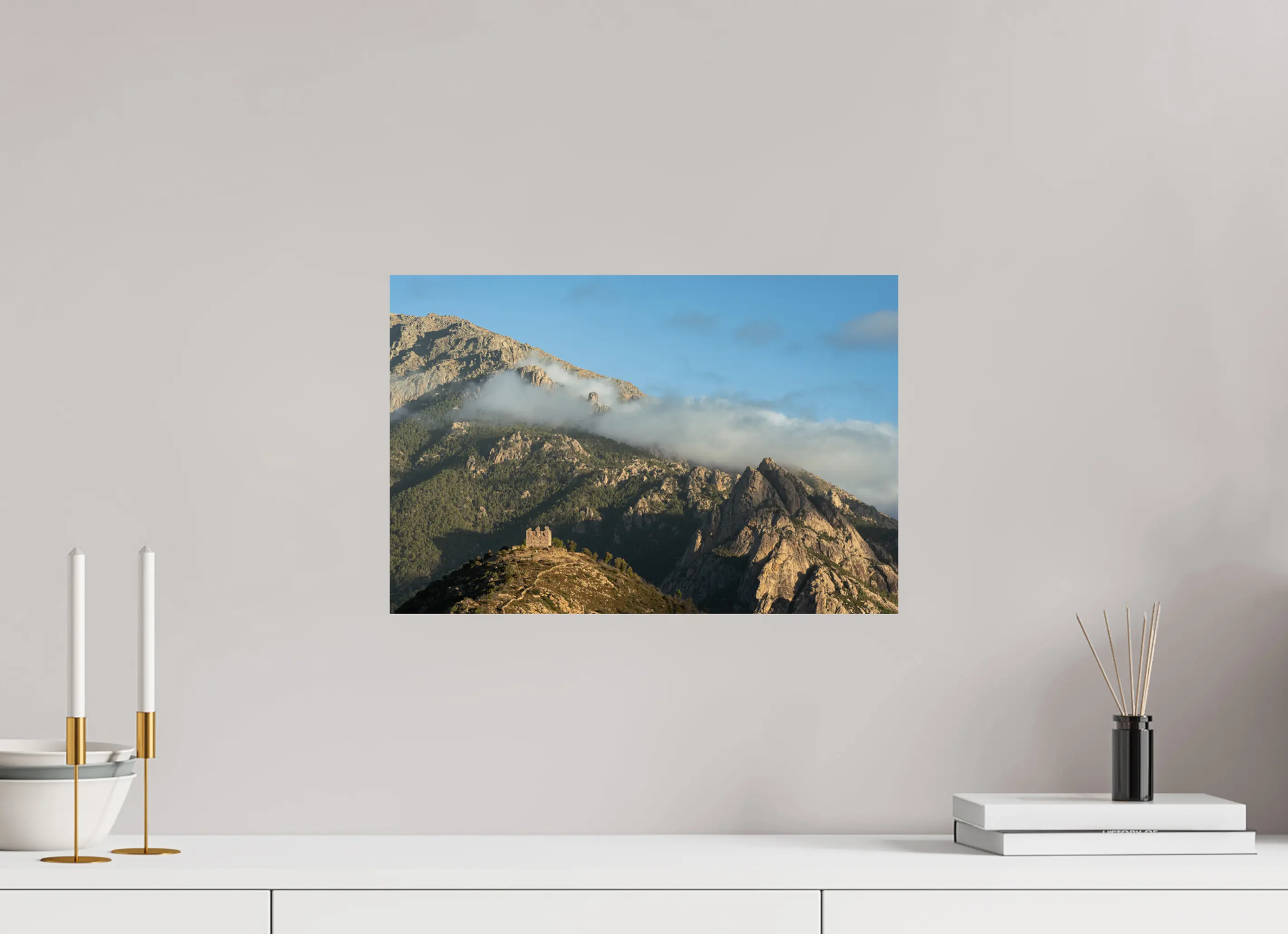 45 x 30 cm, Tirage photo sur Fuji Crystal DP Fortin de Pasciola – Photo d’art du patrimoine corse (papier, plexi) Ref.110