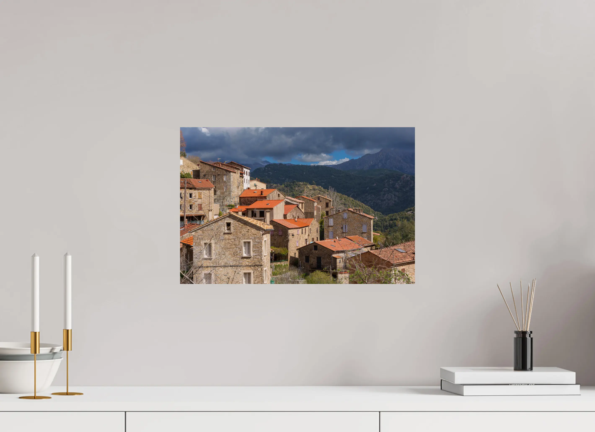 Tolla, village corse en montagne – photo d’art (Papier, plexi) Ref.27 corsevision