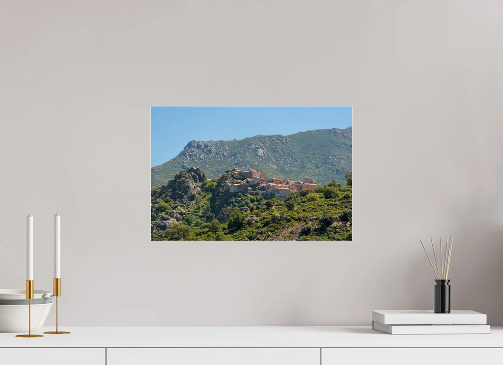 Speloncato, village perché de Balagne – Photo d’art (papier ou plexiglas) Ref.31 corsevision