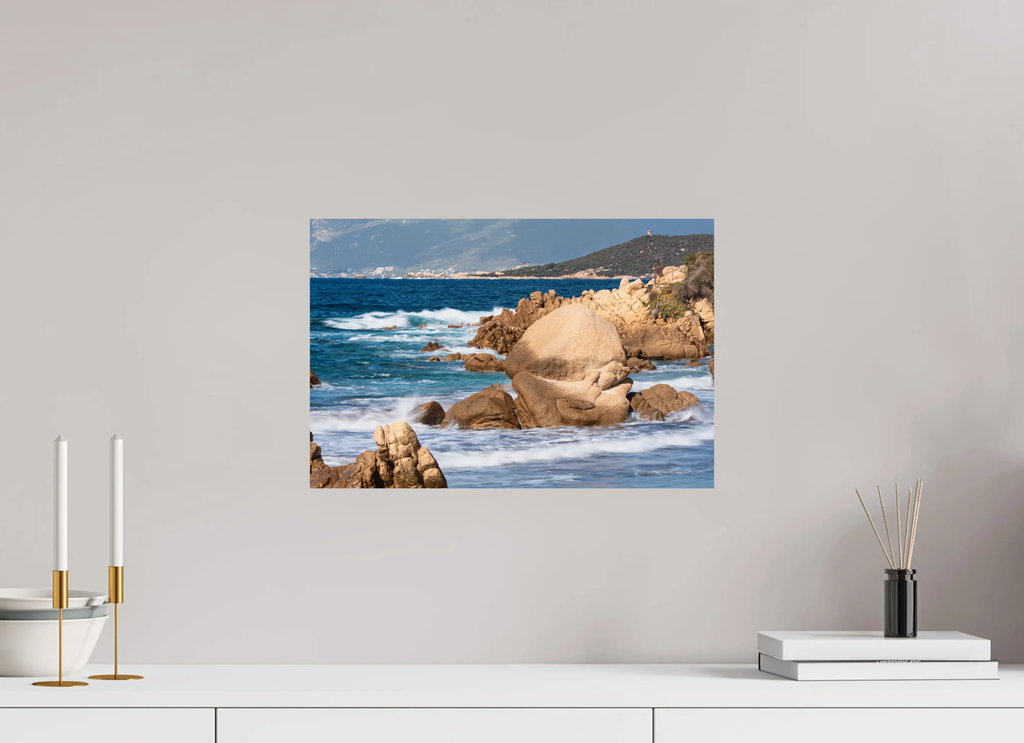 Photo d’art du bord de mer à la plage de Mare e Sole – Corse-du-Sud – Tirage papier & plexiglas Ref.86 corsevision
