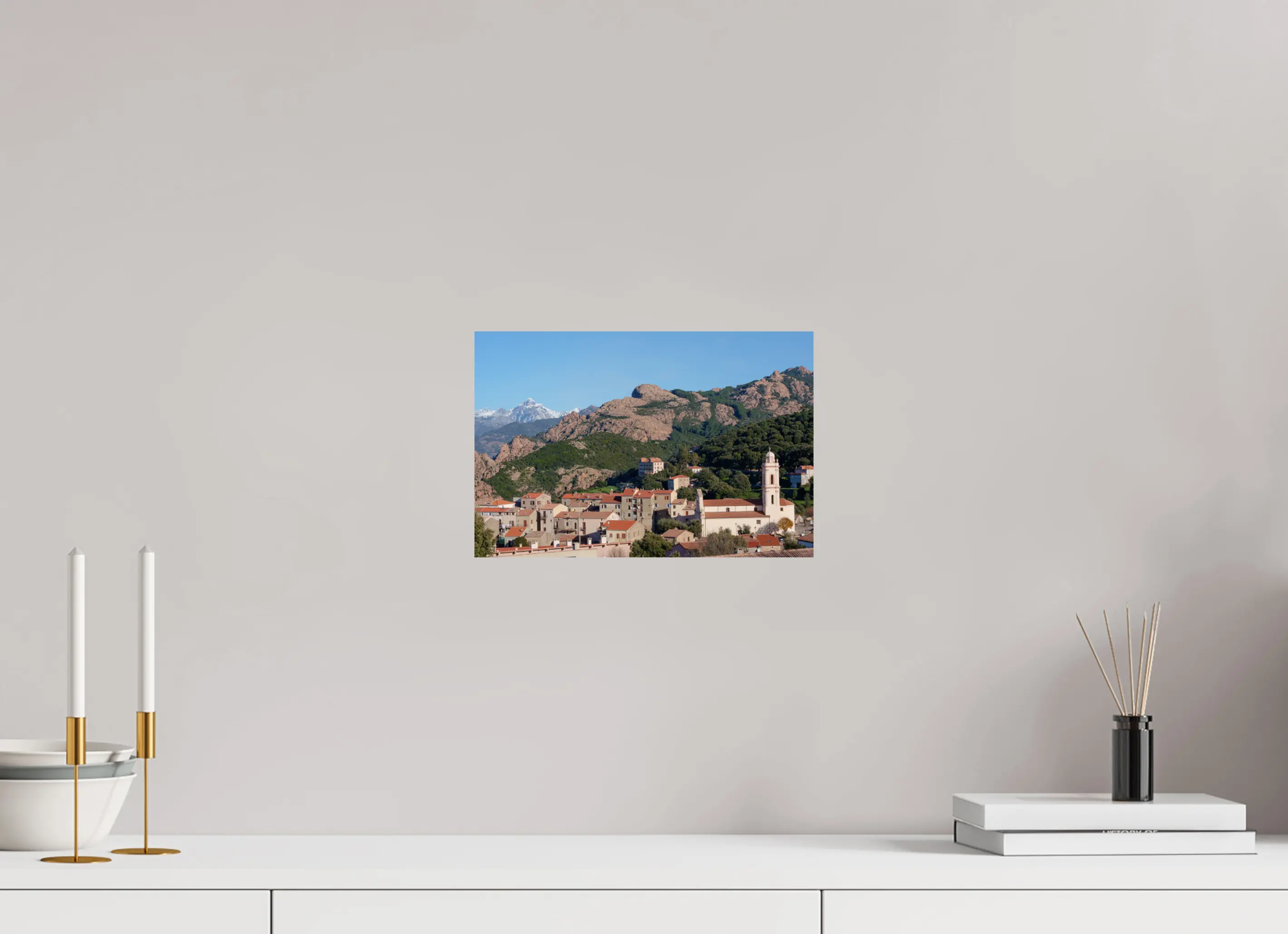 Piana, village corse entre mer et montagne – Photo d’art en format tirage papier ou plexiglas Ref.44 corsevision