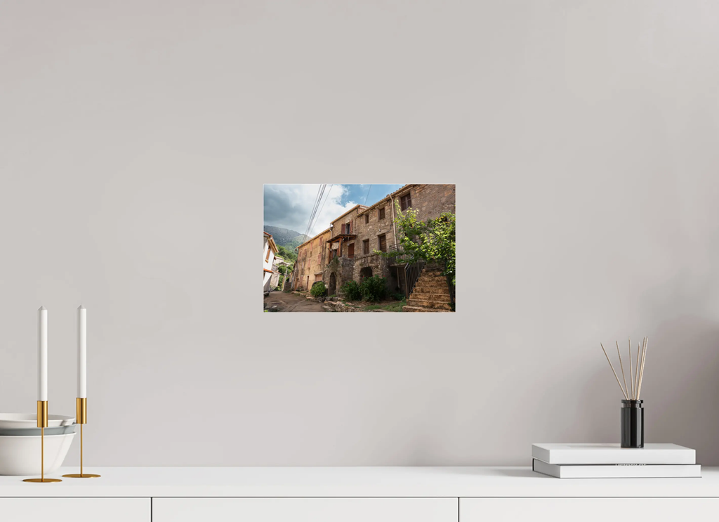 Photo d’art rue du village de Rosazia en Corse – Tirage papier & plexiglas Ref.91 corsevision