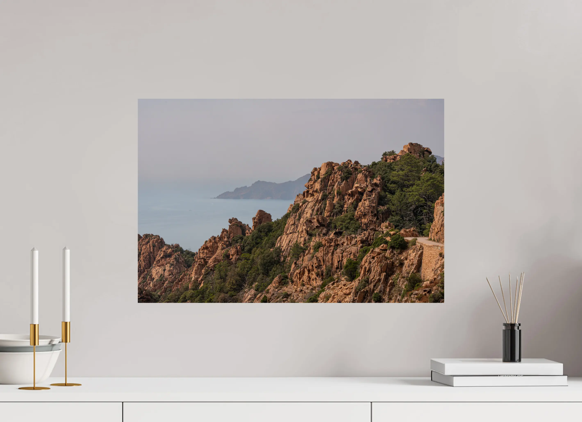 Rochers majestueux des Calanques de Piana – Photo d’art en Corse (papier, plexi) Ref.54 corsevision